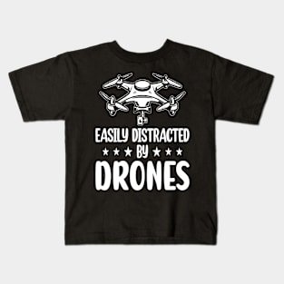 Easily Distracted By Drone Vintage Kids T-Shirt